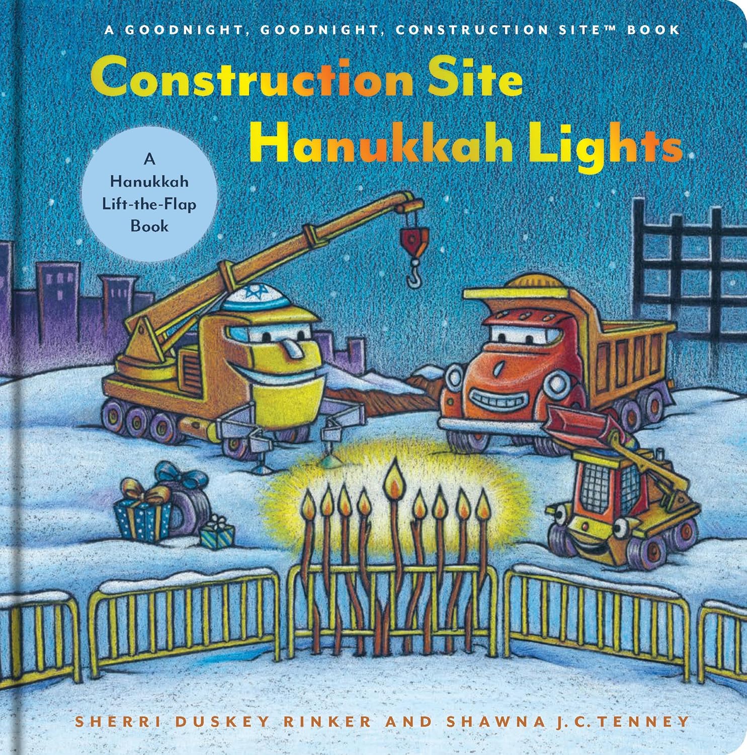 Construction Site Hanukkah Lights: A Hanukkah Lift-the-Flap Book by Sherri Duskey Rinker