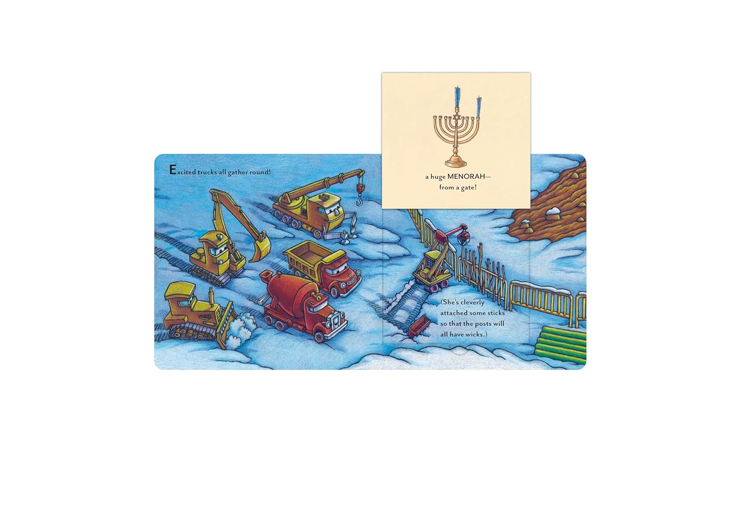 Construction Site Hanukkah Lights: A Hanukkah Lift-the-Flap Book by Sherri Duskey Rinker