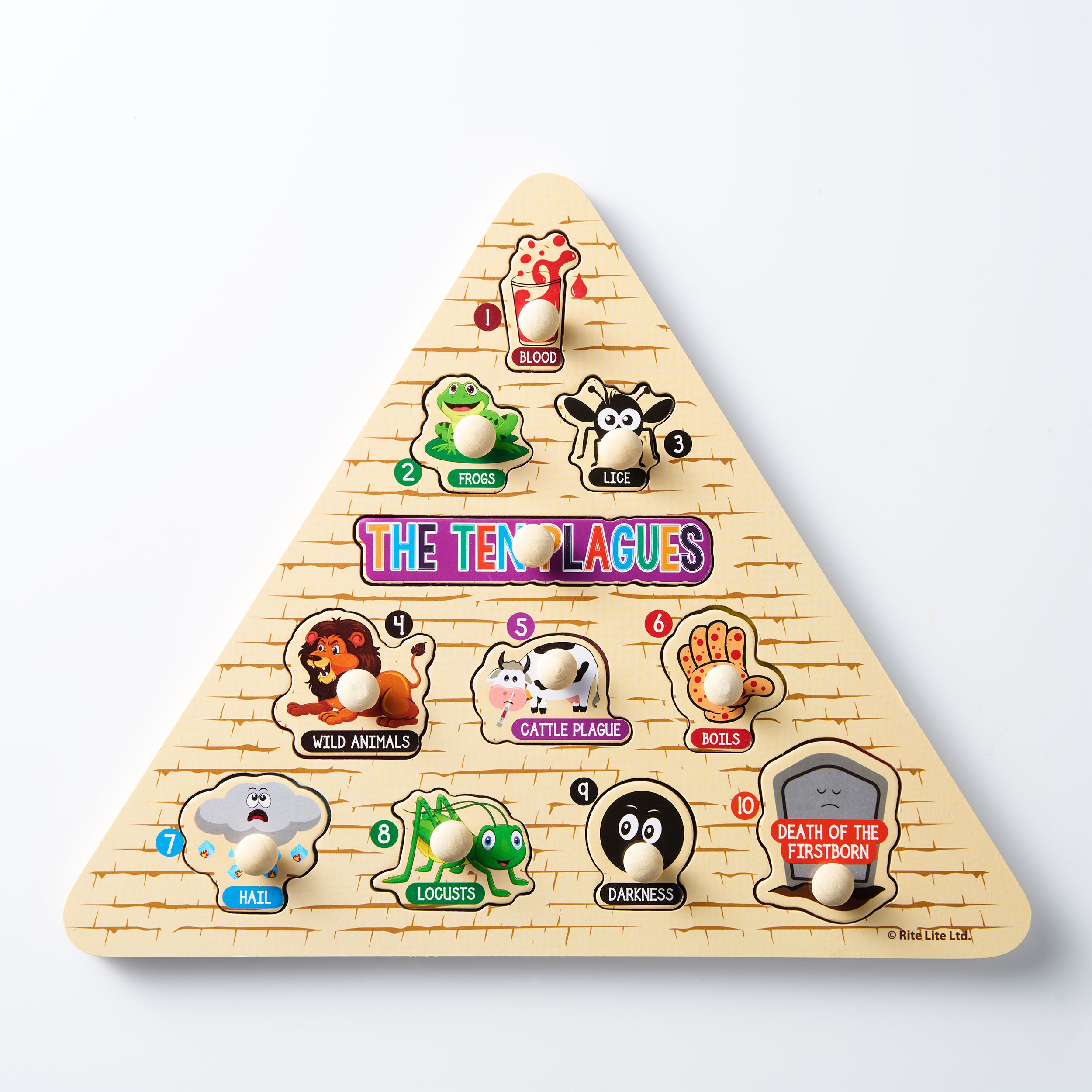 Passover 10 Plagues Pyramid Shaped Puzzle