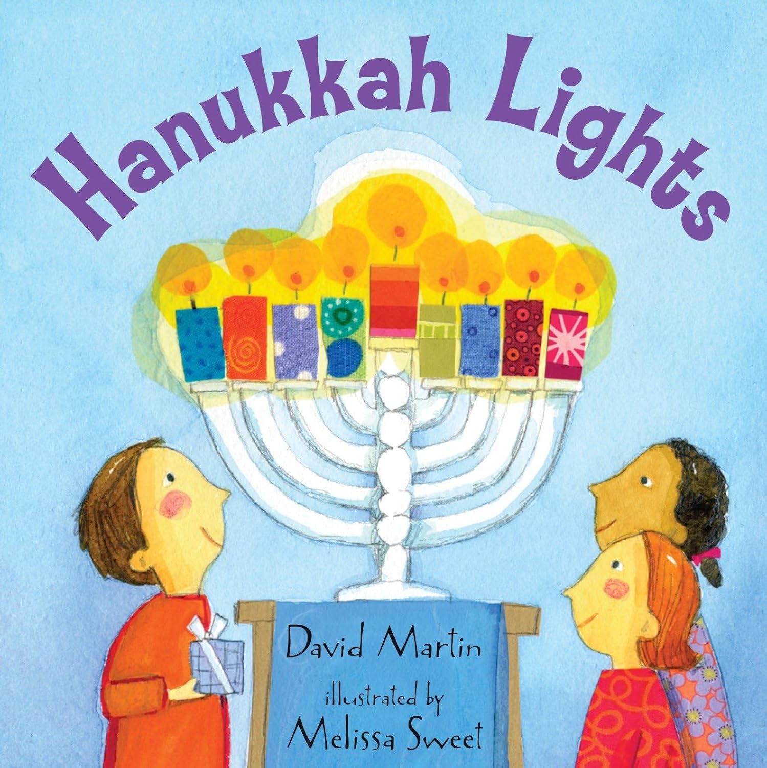 Hanukkah Lights Fun Story and Sticker Book by David Martin