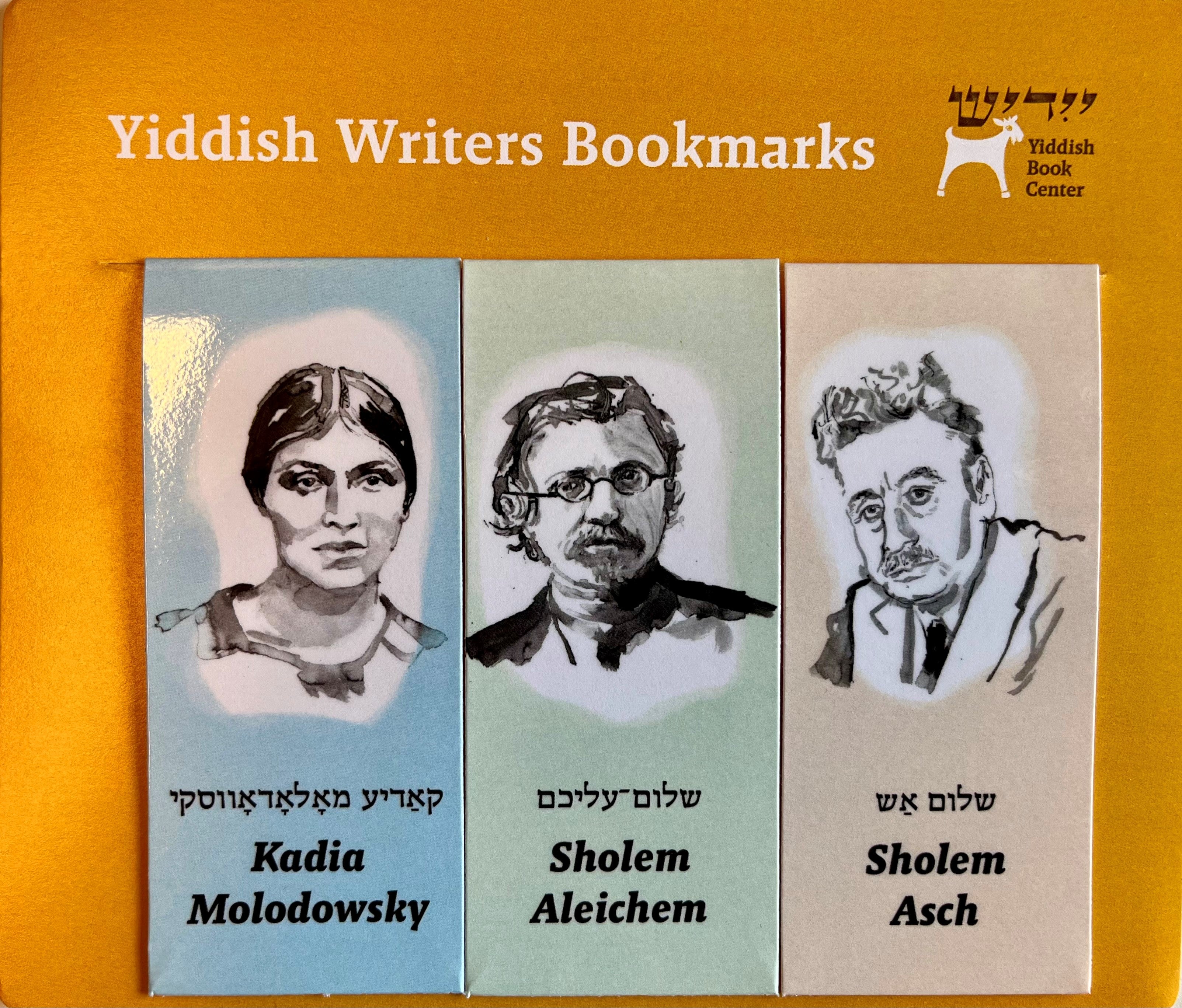 Yiddish Writers Bookmark Set of 3