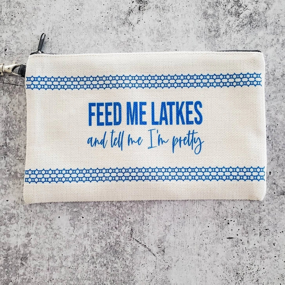 Feed Me Latkes and Tell Me I'm Pretty Wallet Wristlet Bag