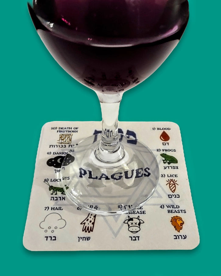 Ten Plague Passover Coasters set of 12