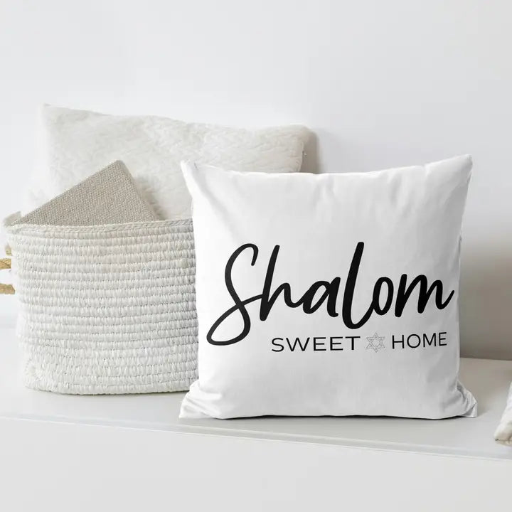 Shalom Sweet Home Throw Pillow Cover