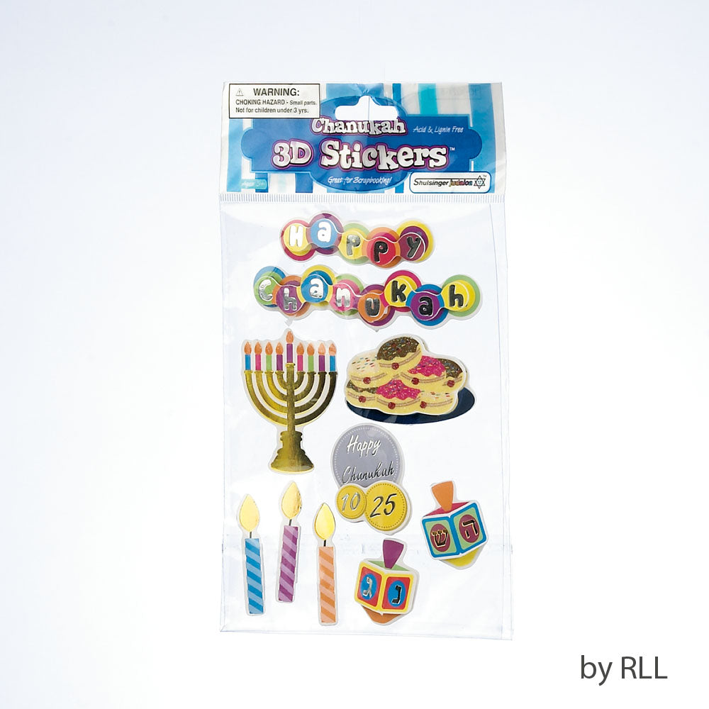 Chanukah 3-D Stickers