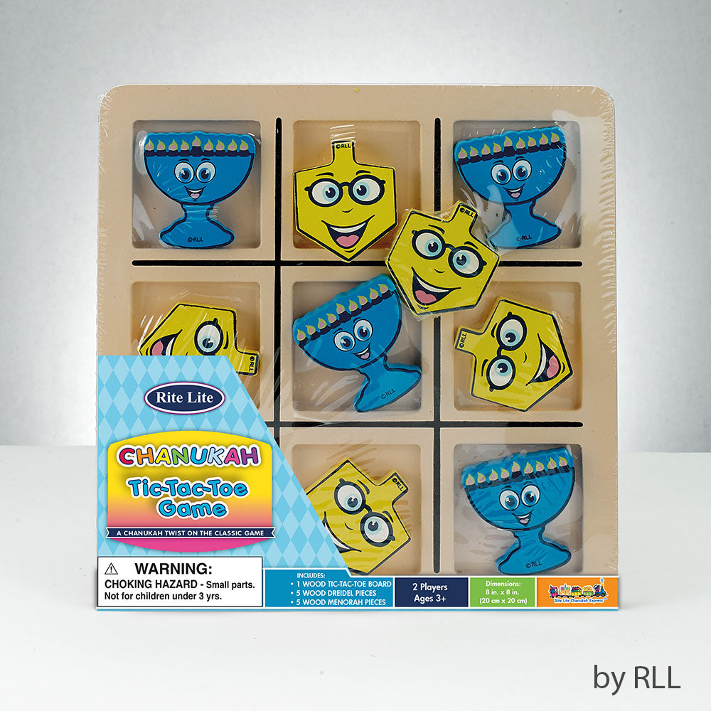 Chanukah Wood Tic-Tac-Toe Game