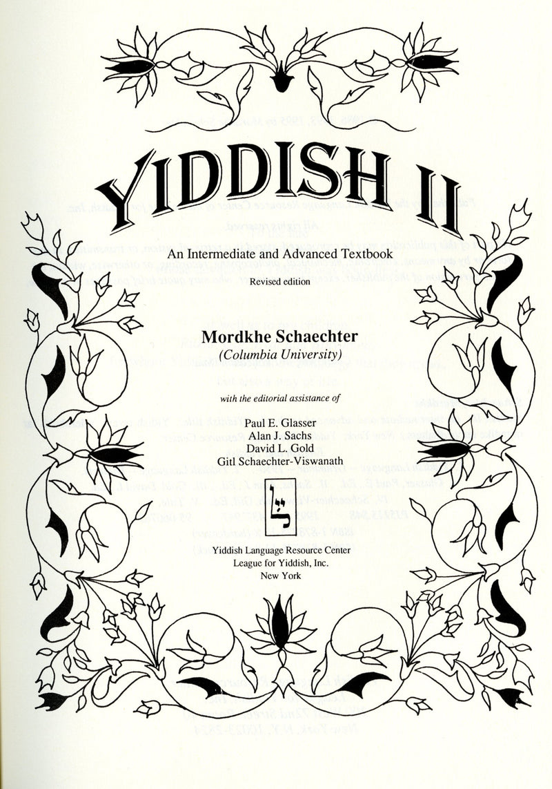 YIDDISH II by Mordkhe Schaechter