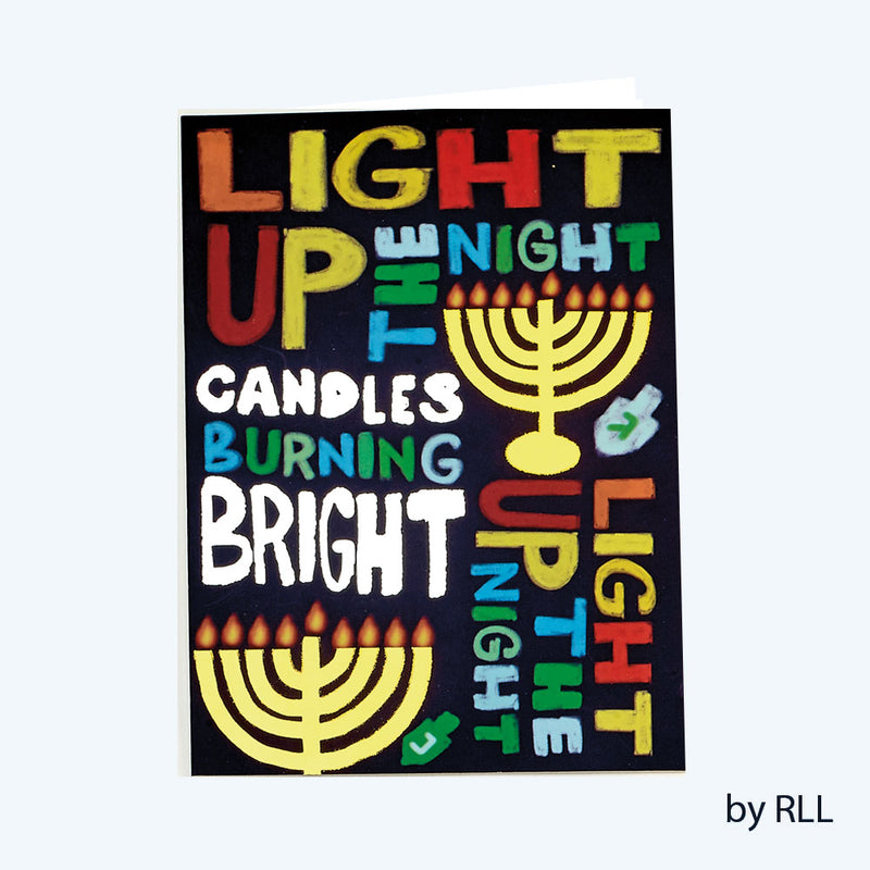 Light up the Night Chanukah Greeting Cards 8 Pack