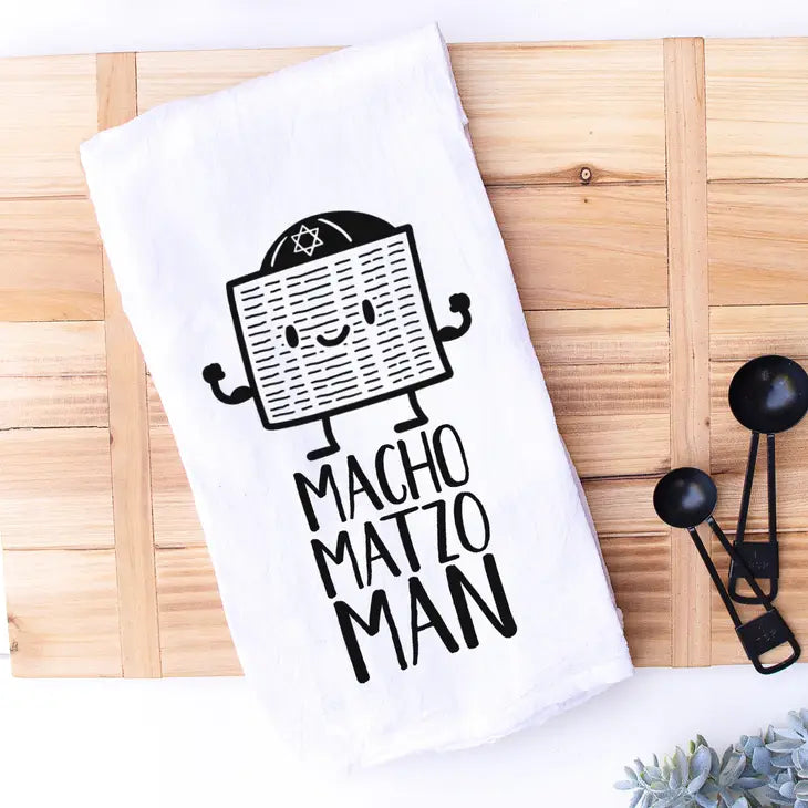 Macho Matzo Man Holiday Kitchen Towel