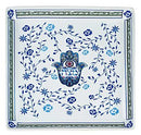 Porcelain Matzah Plate Hamsa Design