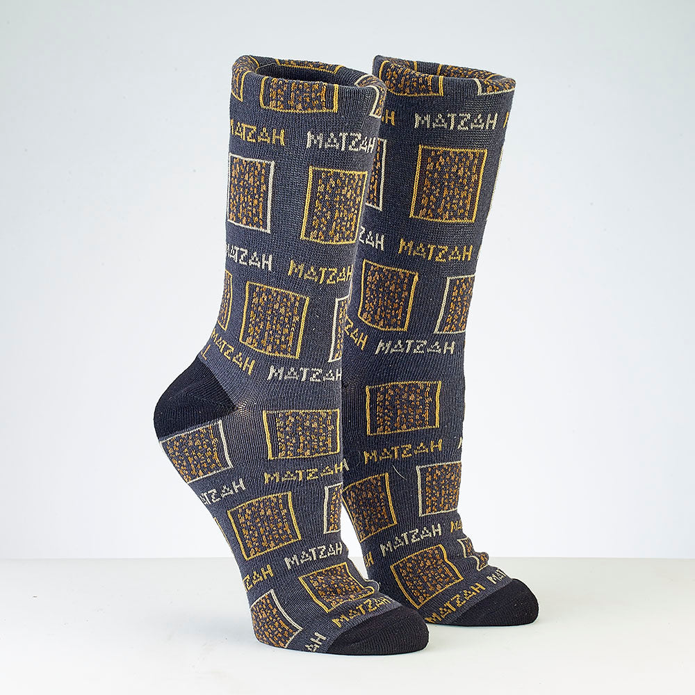 Passover Adult Crew Socks, Matzah Design