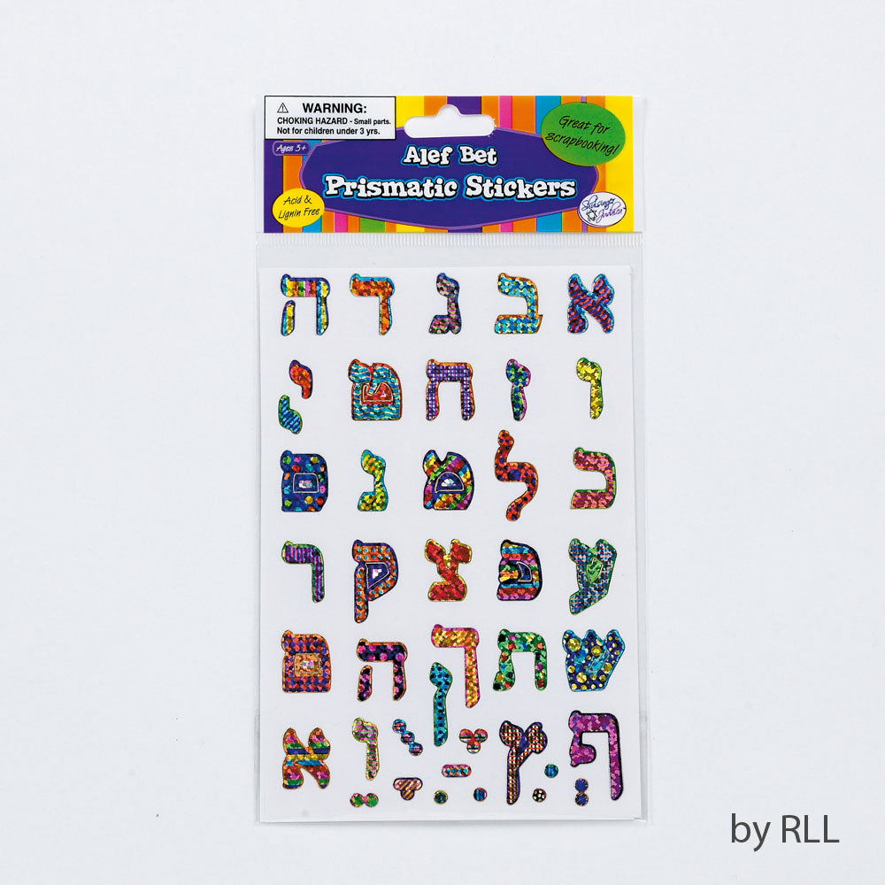 Alef-Bet Prismatic Stickers