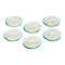 Set of 6 Round Glass Seder Plate Liners