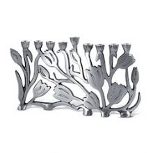 Aluminum Tulips Menorah